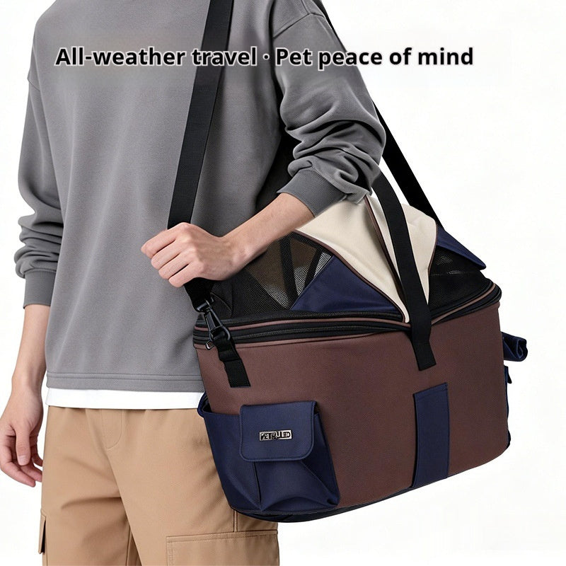 Discover the Ultimate Foldable Canvas Rear Seat Pet Carrier Bag