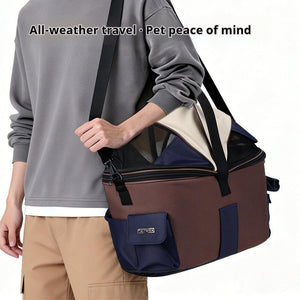 Discover the Ultimate Foldable Canvas Rear Seat Pet Carrier Bag